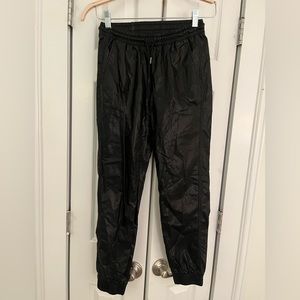 Zara leather joggers